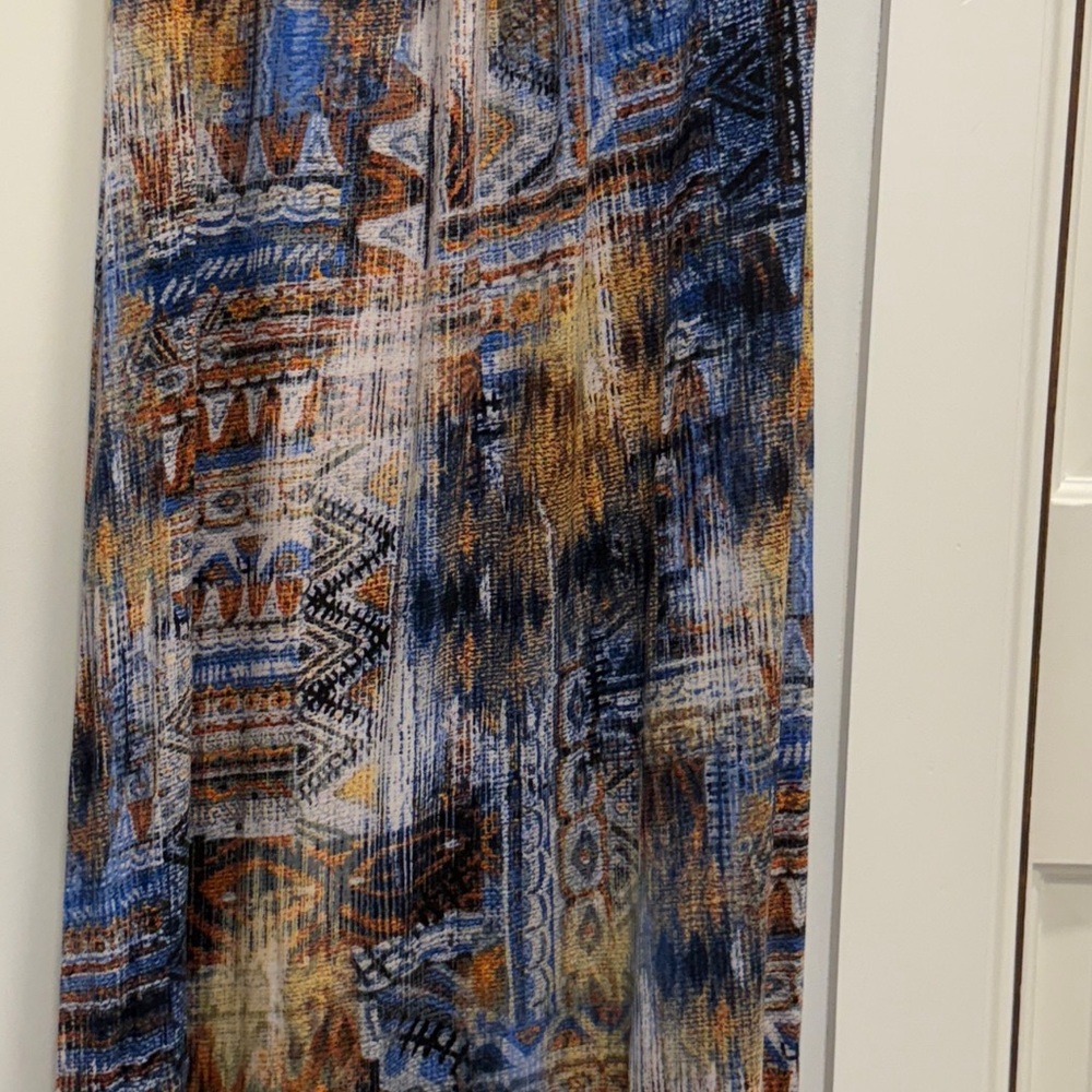 Bohemian Print Maxi Strapless Dress